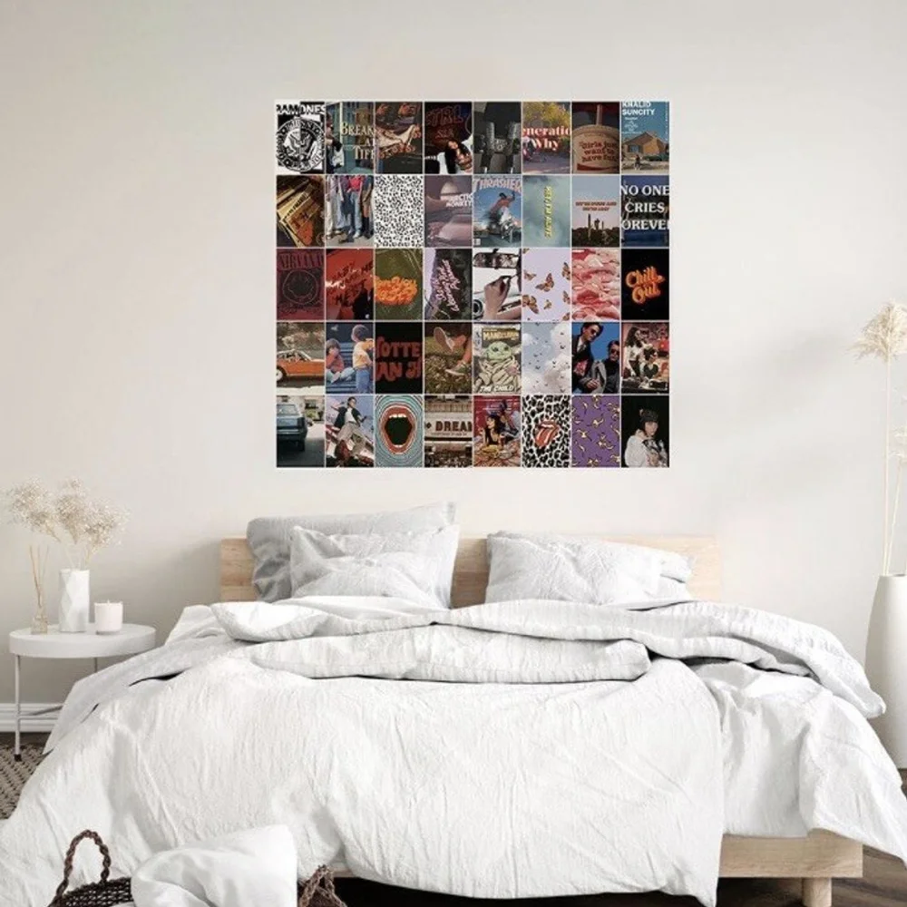 60 Pcs Wall Collage Kit Aesthetic Pictures, 80s Room Decor 4x6 Inches Art Home